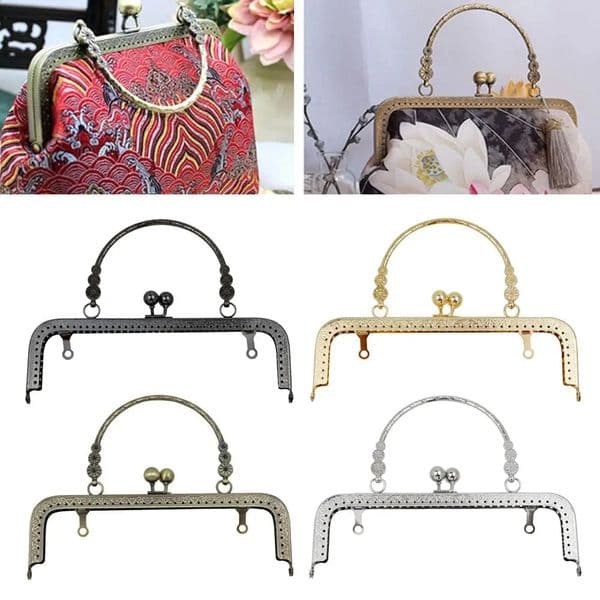 Vintage Pattern Purse Frame Kiss Clasp Purse Clasp Frame Bag Kiss Clasp Lock Bag Frame Buckle Bag Hardware Bag Clasps Accessory250920BJ