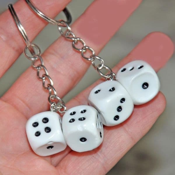 Creative Resin Mahjong Keychain Pendant Gift Cute Backpack Charm 2 Yuan Store Dice Accessories