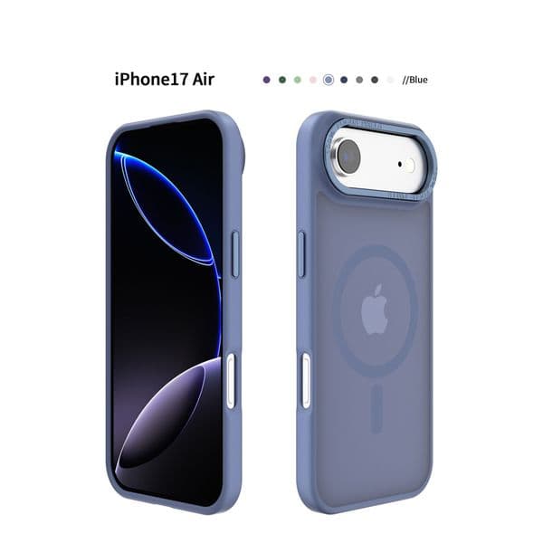 Metal Frame Magnetic Phone Case For iPhone 17Air 17 16 15 14 Plus 13 12 Pro Max Matte Magsafe Anti Fall Protective Cover Cases Wireless Charging