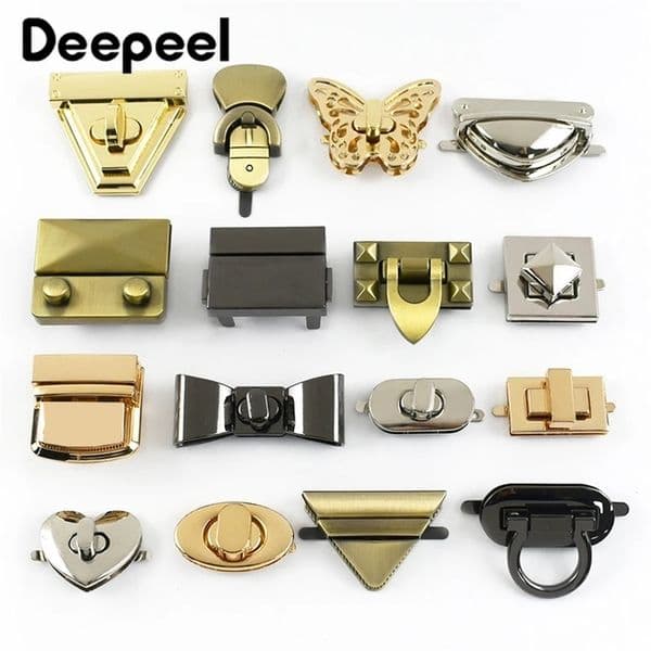 Deepeel 2Pcs Metal Lock Buckles for Womens Bags Turn Twist Locks Shoulder Bag Decor Closure Clasp DIY Hardware Accessory250920BJ