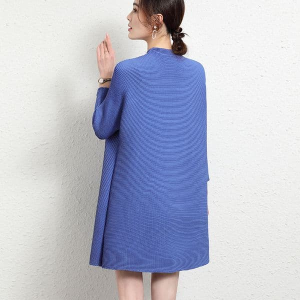 (505) One-piece dress, Miyake skirt, spring and autumn women's clothing, drapey pleated temperament dress