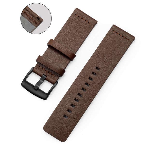 Compatible with Samsung Gear S3 S2 etc Universal Genuine Leather Cowhide Watch Band 20 22mm 4 Sizes