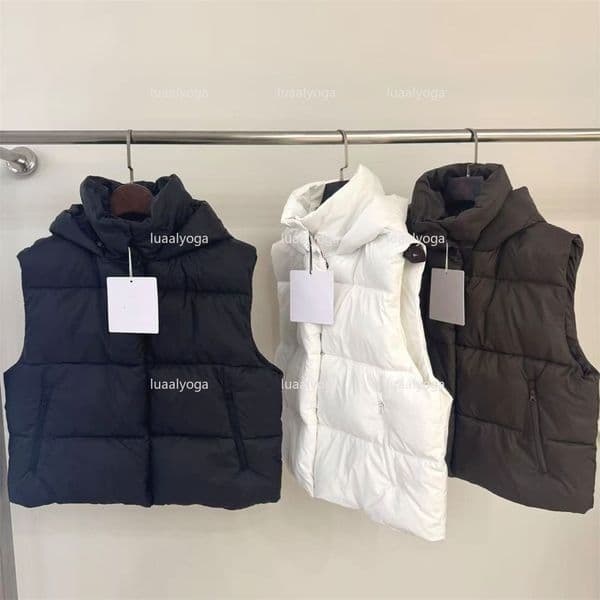 Designer Yoga Outfit Women Down Jackets Hoodies Vest Down Parkas Waistcoat Tops Ladies Outerwear Coats Winter Thick Coat Keep Warm