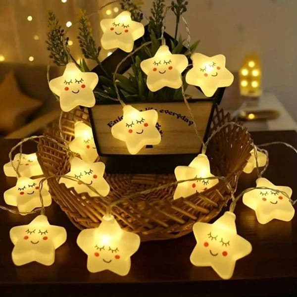 1pc Star LED String Lights Battery Powered Decorative Lights Decorations For Valentine Day And Party Z250922