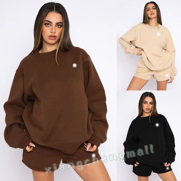 Yoga Set Women Hoodie Suit Oversize Shorts Yoga Sweatshirt Top Shorts Hoodie Womens Fashion Casual Shorts Set Designer Branded Workout Set
