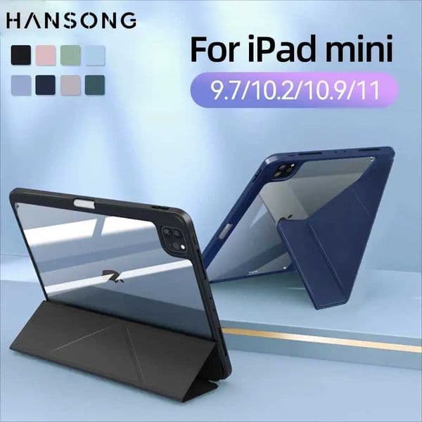 For iPad Case 2025 Air 11 13 M2 M3 Pro 11 13 for 10 Gen Pro 105 102 678th 97 Mini 6 7 Acrylic Smart Case with Pen Holder Z250922