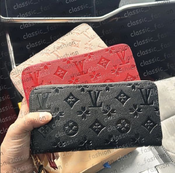10A Designer ZIPPY WALLET Soft Leather Mens Womens Iconic textured Fashion Long Zipper Wallets Coin Purse Card Case Holder Credit card holder key case bag With box