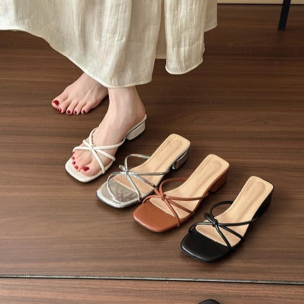 Ddmysports French For Women New Summer Mid Heel Thin Strap Elegant One Fairy Style High Sandals Outdoor Shoes