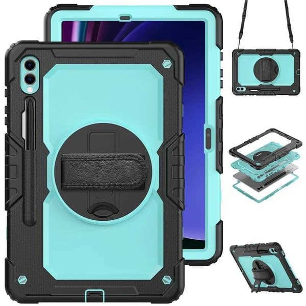 For Galaxy Tab S10 S9 S8 Ultra 146 S7 Plus FE 131 124 11 Inch A8 105 X200 S6 Lite Case Kids Stand Tablet Cover Strap Z250922