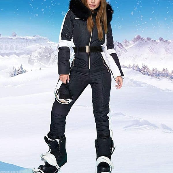 football 2026 New Soccer Jersey Skiing Suits Women Waterproof Warm Winter Ski Jumpsuit With Removable Collar And Zipper For Outdoor Sports Tuta Calcio