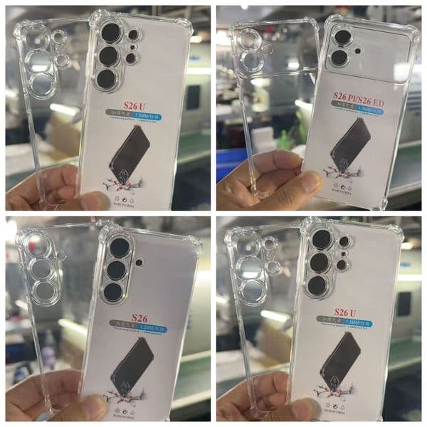 S26 1.5MM Soft TPU Shockproof Cases For Samsung S25 Edge A17 S24 FE Ultra S23 Plus A16 A06 M35 M55 A55 A35 A05S A05 A25 M54 A15 Airbag Four Corner Clear