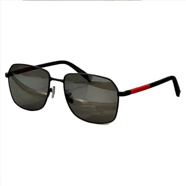 Designer square sunglasses for women black metal gray lenses sunglasses men Linea Rossa glasses trendy street shooting shades leisure vacation sunnies SPS A51