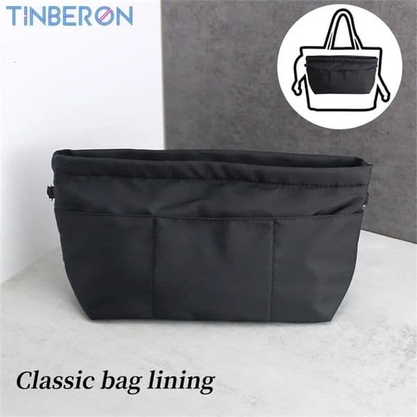 TINBERON Bag Organizer Insert Nylon Inner Bag High-capacity Handbag Organizer Insert Make Up Cosmetic Bag Womens Nylon Wash Bag 240428