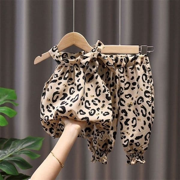 Vidmid 2-6 Year Girls Clothing Sets Summer Kids Clothes Striped Dot Print Clothes Suit Children Sleeveless Clothes Sets P431 220509