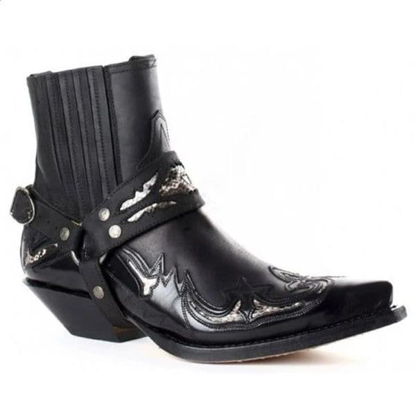 Men Shoes High End Carved Slip on Autumn Ankle Lether Boots Platform Boots Fashion Winter Super Big Size 38-48 Cowboy Boots 240724
