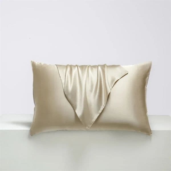 Natural Silk Pillowcase High Quality Pillow Cover Solid Color Envelope Pillow Case Comfortable Bedding Sleeping Pillowcover 240626