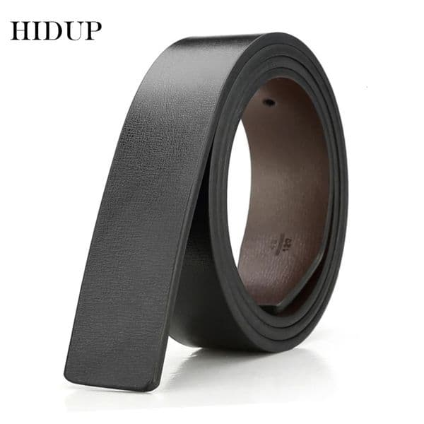 HIDUP Men's Good Level Quality Genuine Leather Belt Pin Slide Style Soft Belts Strap Only 33cm Wide Without Buckles LUWJ16 240106bj
