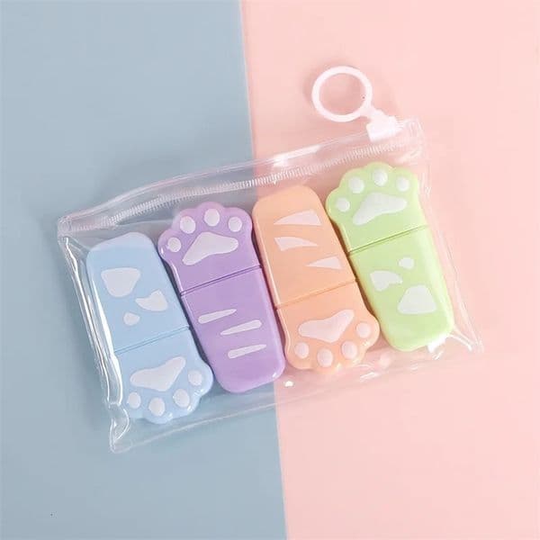 36 pcs/lot Creative Cat Paw Pen Cute Drawing Marker Pens Fluorescent PenOffice School Supplies 240712bj