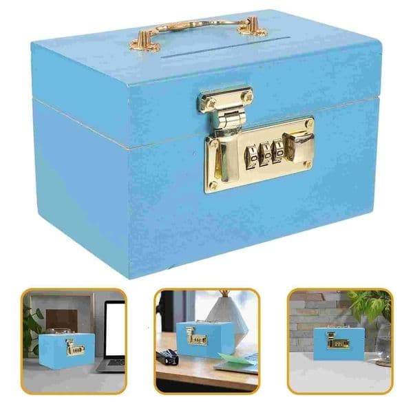 Creative Piggy Bank Wooden Password Lock Money Box Adult Home Piggy Bank Children Retro Simple Home Storage Box Coin Containe 240712bj