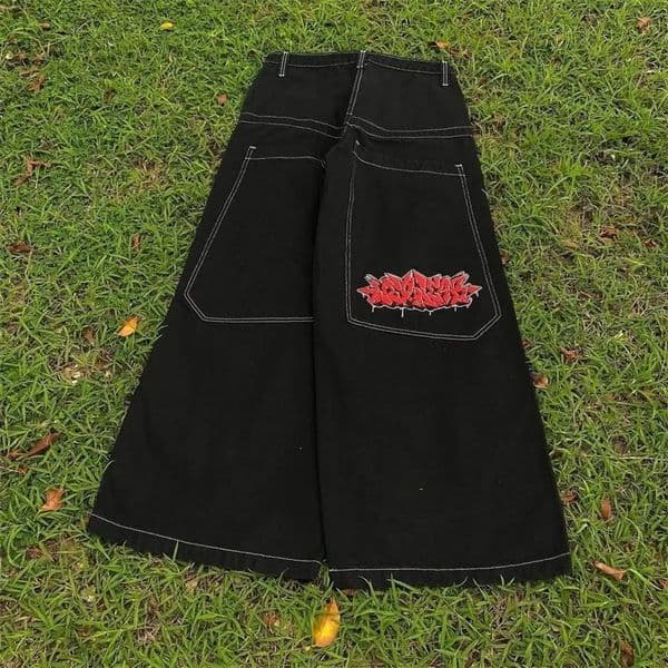 Fashion Wexwear Retro Baggy Jeans Y2K Mens Printed Harajuku Punk Hip Hop High Waist Jeans Street Pants Womens Wide Leg Pants 240806