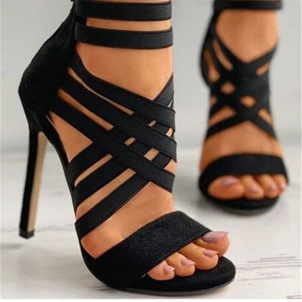 Summer Womens Shoes Sexy Open Toe Gladiator Shoes Womens High Heels Dress Party Wedding High Heels Sandals 241228