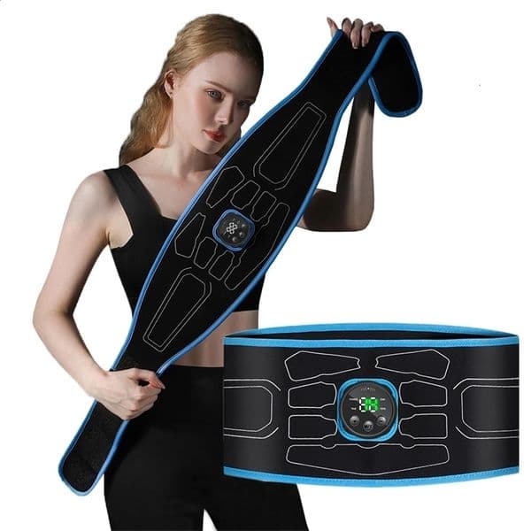EMS Abdominal Toner Belt Electric Muscle Stimulating Toner Portable Fitness Massager Waist Trainer Slimming 240914bj