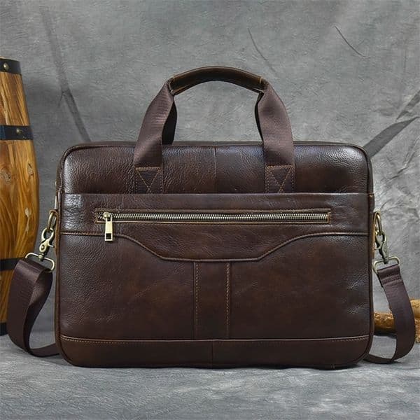 Genuine Leather Briefcase Bag for 15.6 inch laptop computer bag cowskin handbag for men male leather crossbody shoulder bag 250923
