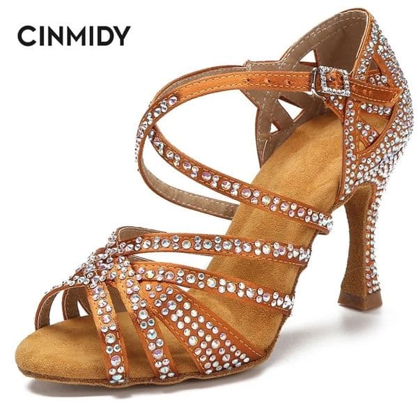 Water Diamond Dance Shoes Womens Tango Salsa Latin Dance Shoes Ballroom Dance Shoes Soft Sole Womens Sandals Womens Wedding Shoes 240710bj