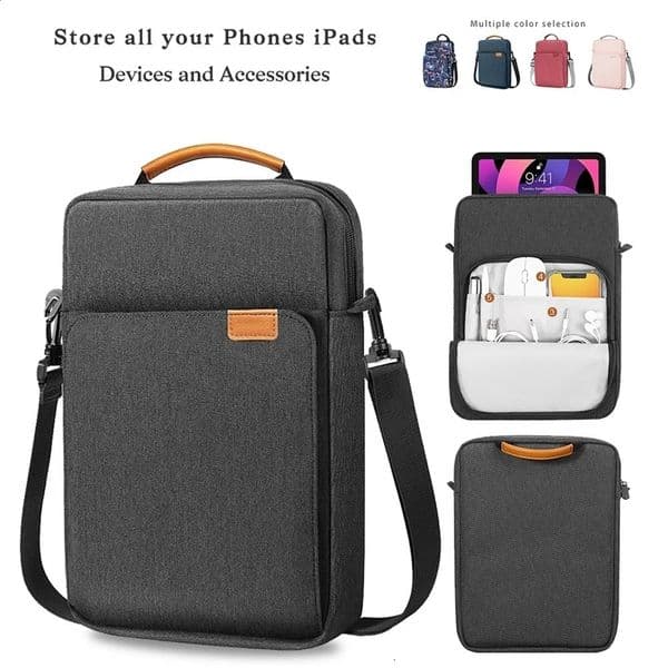Tablet shoulder bag for iPad Air Pro 12.9 iPad Air 10.9 Surface Go 3/2 Galaxy Tab A 10 laptop bag handbag Birefcase 240822bj