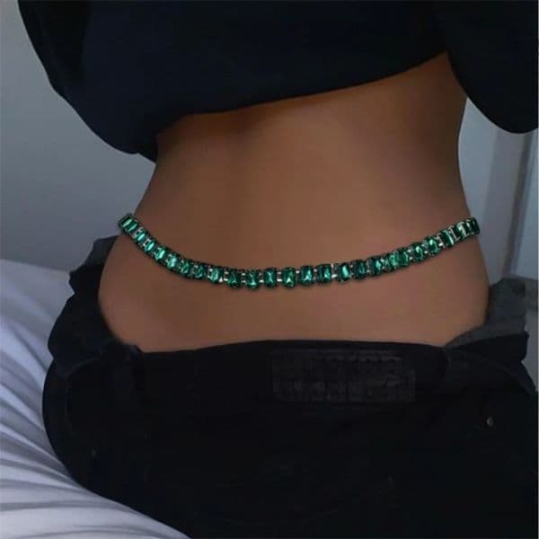 Stonefans Square Waist Chain Y2k Belt Jewelry Sexy for Women Body Chains Fashion Jewellery Clothing Accessories Ladies 241224