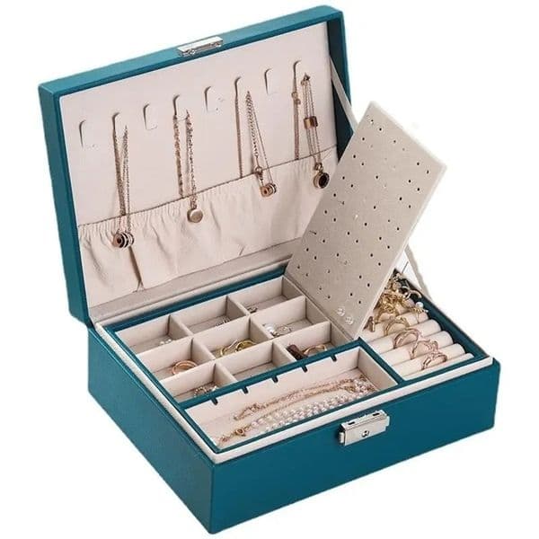 Jewelry Boxes Large Capacity Lockable High-grade Exquisite Household Necklace Earring Jewelry Storage Box 231219