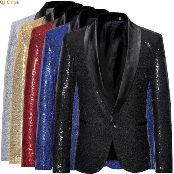 Shining gold sequins sparkling sports jacket mens nightclub dance party set Kotz mens clothing mens stage clothing 240925