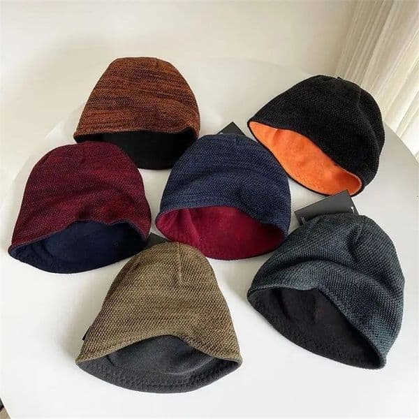 Beanie/Skull Caps Autumn Winter Embroidered Knitted Hat Skiing Cycling Cold Protection Hat Outdoor Warm Beanie Hat Skullies Caps Sport Bonnet 231128