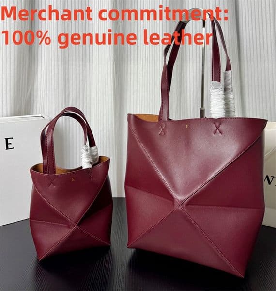 Luxury Puzzle Fold tote bag 10A Designer bags Womens mens genuine leather Shoulder Bag fashion handbags cowhide travel bag high capacity weekend Geometry bags