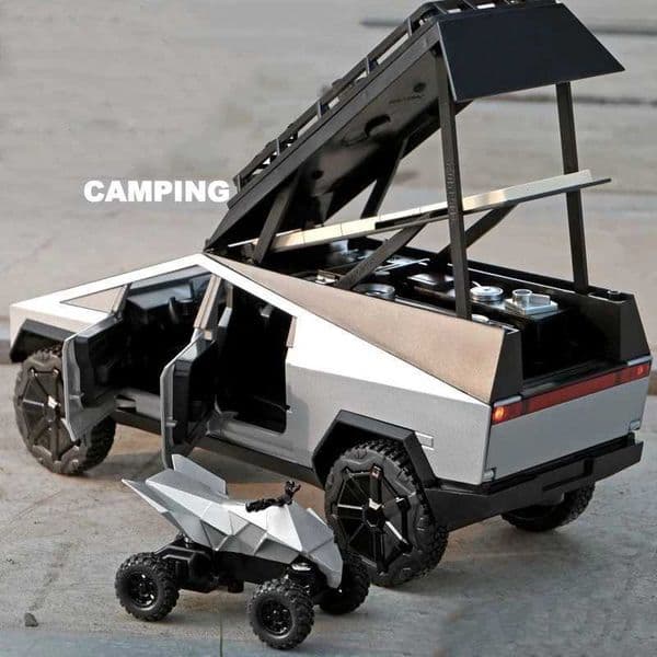 132 Cyber Toy Truck Camping RV Alloy Miniature Car Diecast Metal Scale Car Model SoundLight Collection Children Toy Vehicles Z250923