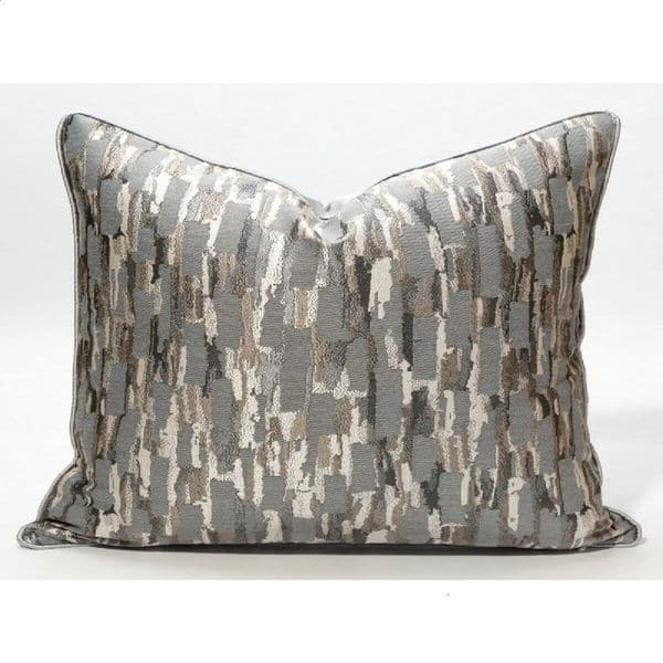 Simple grid pattern Pillow Case modern simple striped jacquard light style pillow cover without core 240725