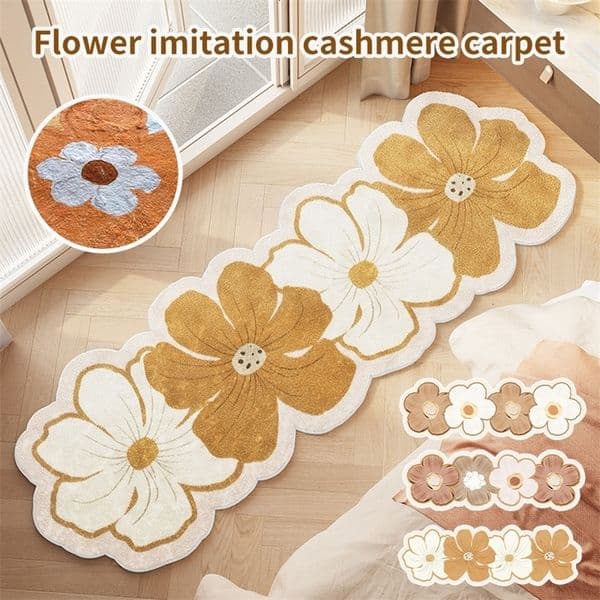 Carpet Flower Shaped for Bedroom Bedside Area Rug Anti Slip Living Room Floor Mat Entrance Door Kids Playmat Decor 230824bj