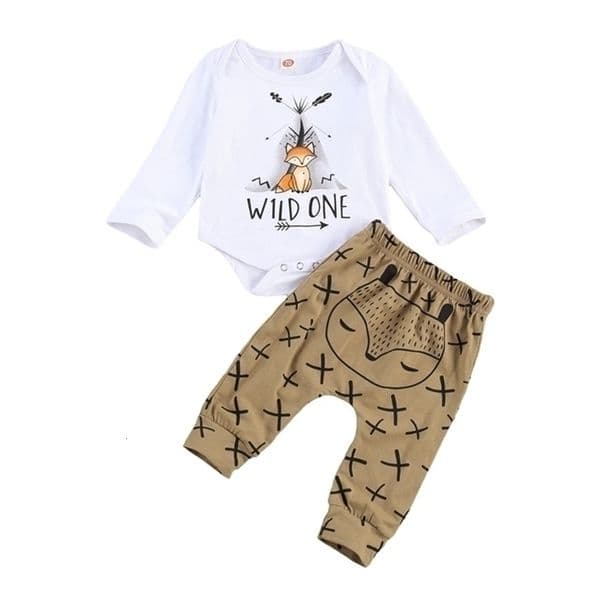 Clothing Sets Citgeett Autumn Infant Baby Boys Girls Twopiece Clothes White and Letters Printed Romper Long Pants 018 Months 220830