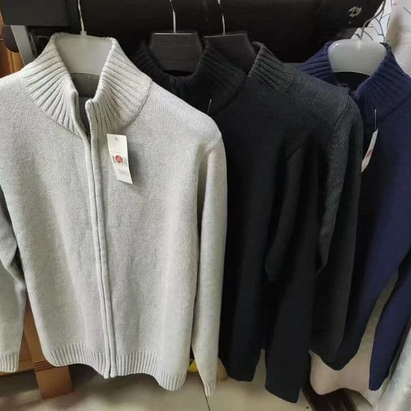 New Thin Knitted Jacket Women's Stand-up Collar Jacket Autumn Light Zipper Fashion Jacket Mens Spring Sweater