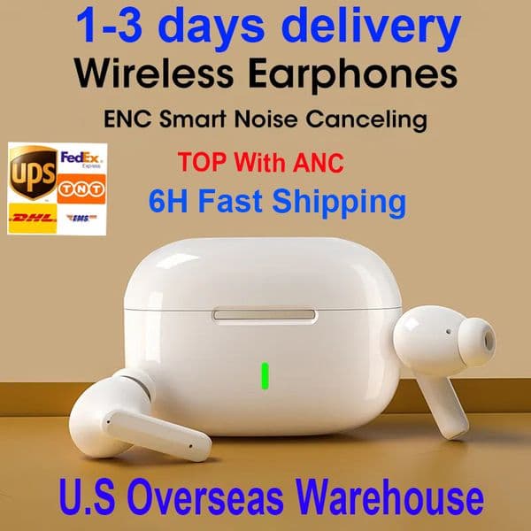 USA Stock tws earbuds wireless bluetooth earphones wireless headphones stereo hifi headset sports noise reduction top earbuds ecouteur cuffie auriculares earbud