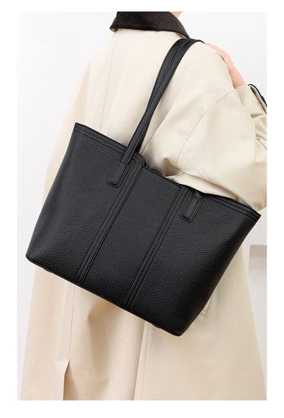 Tote bag fashionable simple large-capacity bag women's new European and American retro shoulder bag
