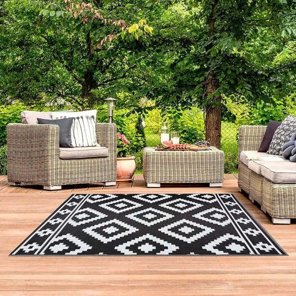 VIKAMA Outdoor Rugs for Garden Patio Waterproof Indoor Outdoor Area Carpet Mat for Camper Balcony Backyard Deck Home Decoration X250923