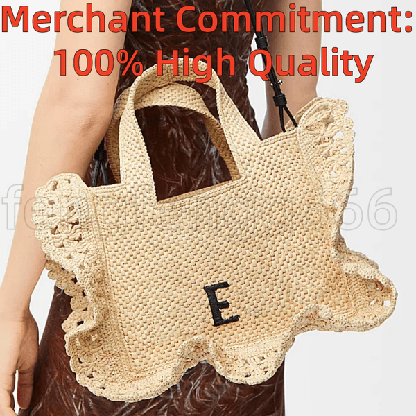 Womens mens Raffias Font Tote bag Luxury Designer bags summer straw weave bag fashion handbags Shoulder Bag Top quality Linen woven beach bag high capacity travel bag