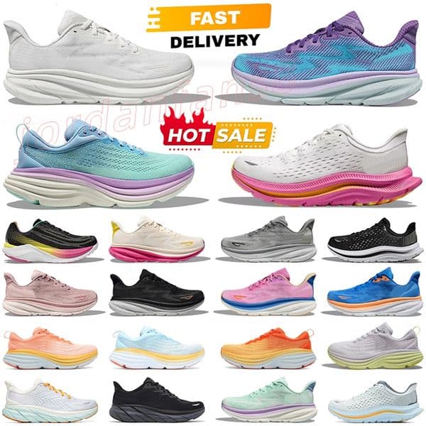 Hokawomen hokawomen Bondi 8 Clifton 9 running sneakers Kawana Mach shoes for women men black white pink orange blue grey purple mens womens outdoor sports