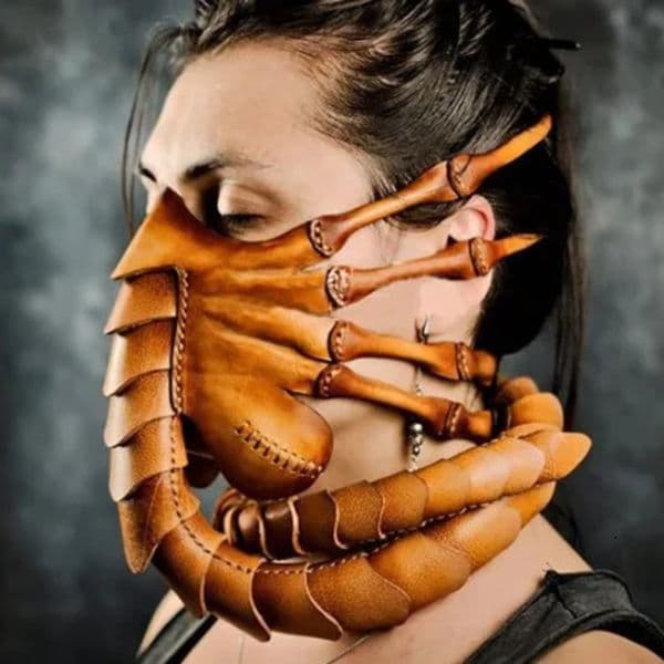 Party Mask Terror Scorpion Mask Bug Mask Terror Face hugging Bug Mask Escape Room Movie Prop Realistic Latex 240808