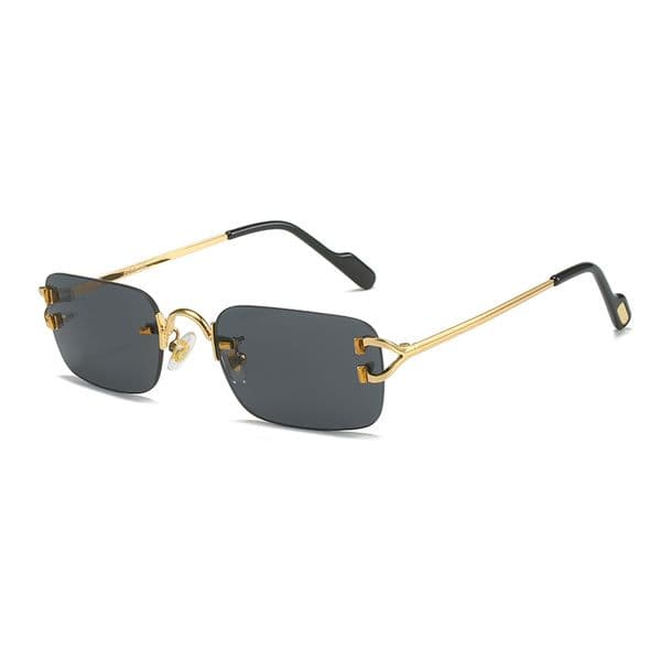 designer sunglasses Square Frameless Sunglasses for Men & Women, Classic Optical Glasses with Slingshot Temples for Business Casual, Driving & Outdoor Activities