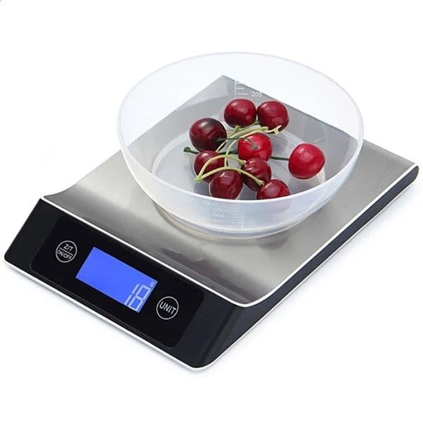 Kitchen scale 15Kg/1g stainless steel electronic digital scale balance intelligent food scale for coffee weight baking and cooking 240829bj