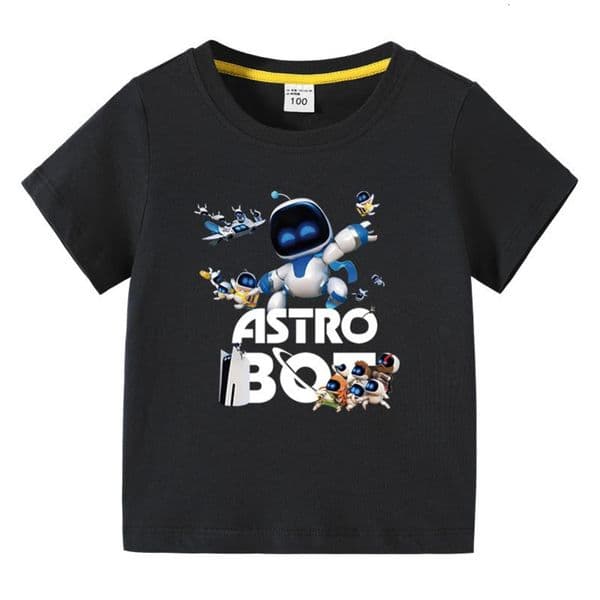 Summer Astro Bot T-shirts for Children Cute Cartoon T Shirts Boys Casuals Short Sleeves Tops Fashion Kids Clothing 250321 L260514MGQM