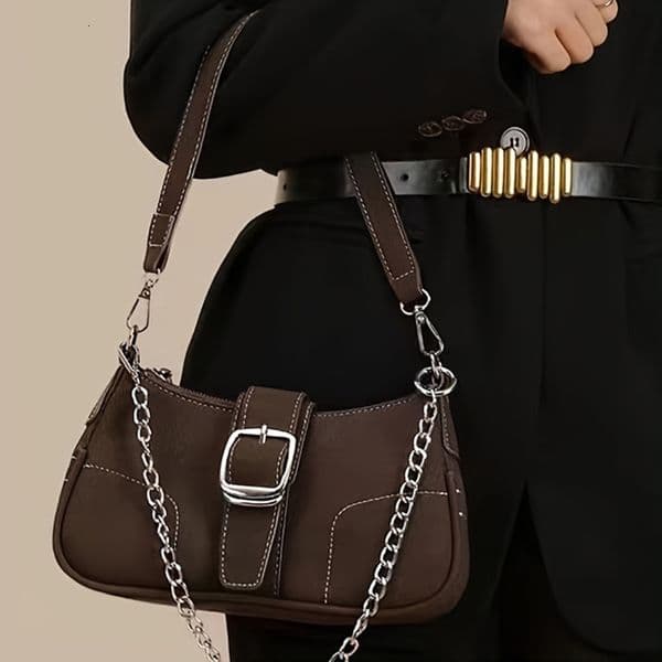 Retro frosted underarm bag womens minimalist baguette fashionable and versatile single shoulder crossbody small 250919BJ