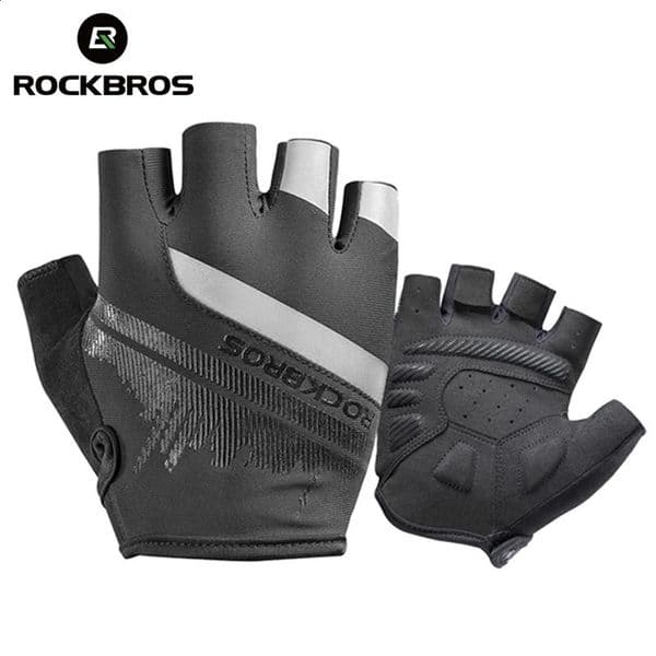 ROCKBROS Cycling Gloves Half Finger Shockproof Wear Resistant Breathable MTB Road Bicycle Gloves Men Women Sports Bike Equipment 241227